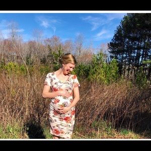 EUC Pinkblush fitted maternity dress